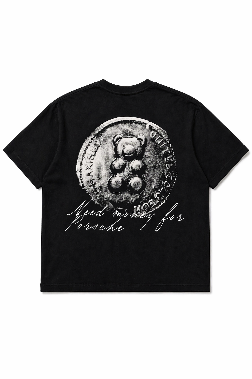 Camiseta money for porsche negro